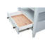 Ocean Finish Open Nightstand - 2 Drawers With Felt Lined Top And Bottom Drawer Blue 2 Compartments Solid Wood & Construction