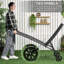 Ensemble de 2 chaises longues avec roulettes et positions réglables Outsunny