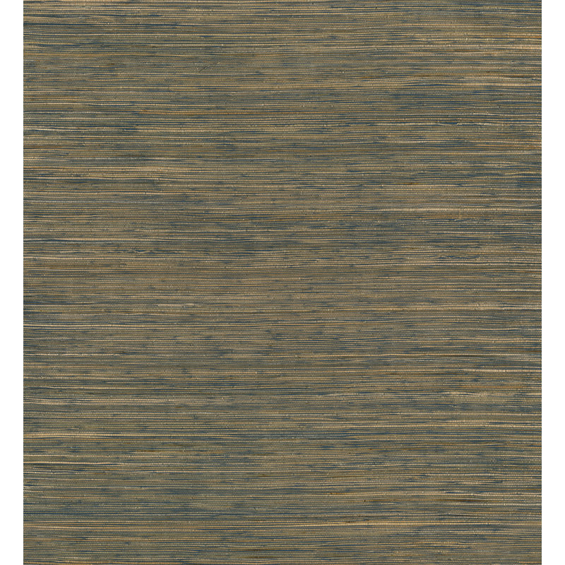 Loom Abstract Grass Cloth Wallpaper Roll, Blue