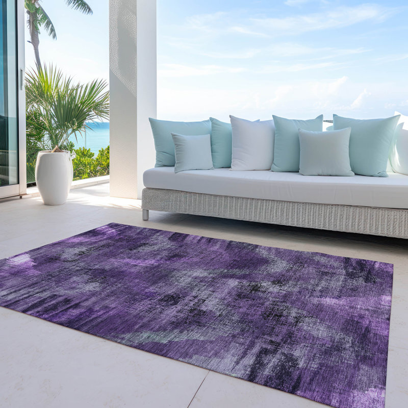 Malm Washable Chevron Indoor / Outdoor Rug, Rectangle 2'6" x 3'10"