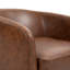 Fauteuil demi-tonneau pivotant en similicuir avec base en bois massif Applewold-278227325