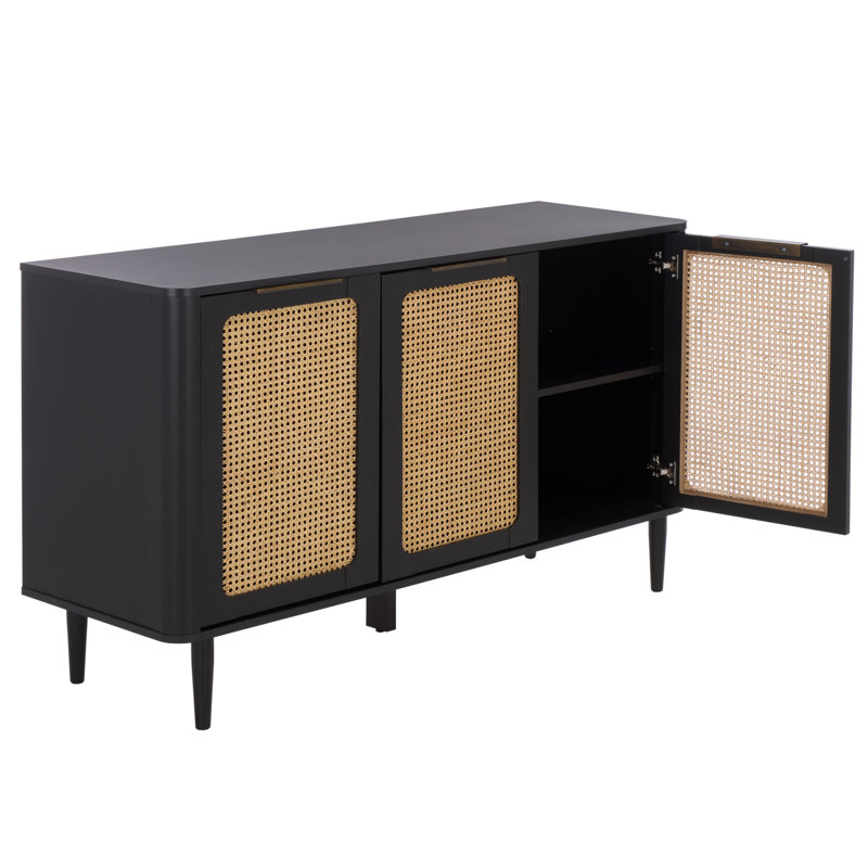 Brey 3 Door Tv Stand, Black