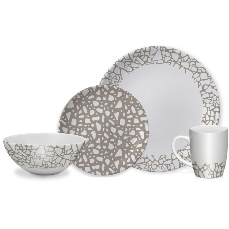 Service de vaisselle 16 pièces, service pour 4 Amity, Beige