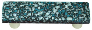 Poignée barre 3 po Granite, Noir, Bleu turquoise / vanille française