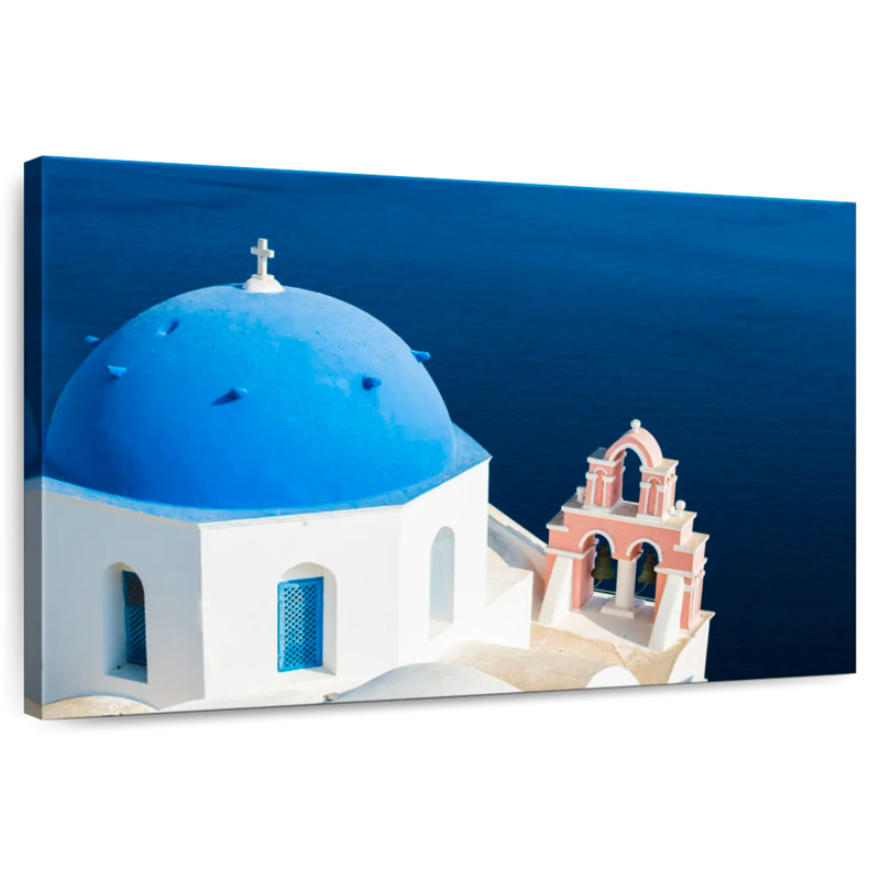 Lilie Santorini Blue Dome, H 34 po x l 51 po