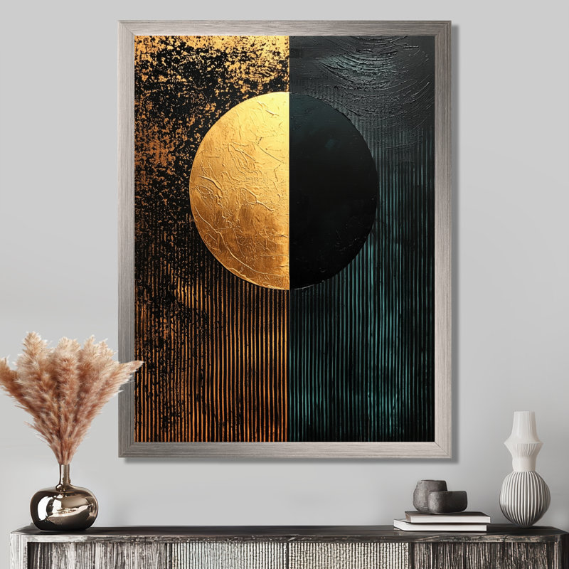 Trebino - Abstract Canvas Art Print, Silver, 40" H x 30" W, Single Picture Framed Print