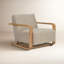 ECKERSLEY LOUNGE CHAIR CREAM FAUX FUR-336094718