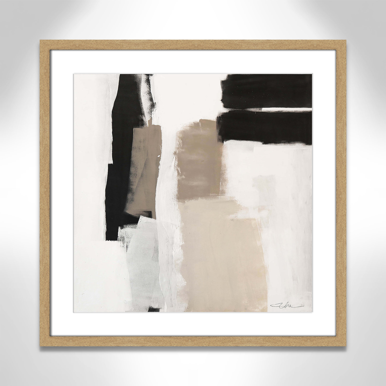 Earth Scapes II-A Print by Casa Fine Arts, 23.5" H x 23.5" W x 0.75" D, Natural Box Framed