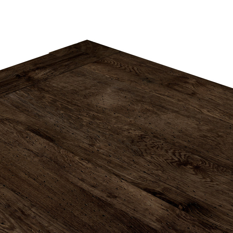 Abaso Dining Table, Ebony Rustic Wormwood Oak