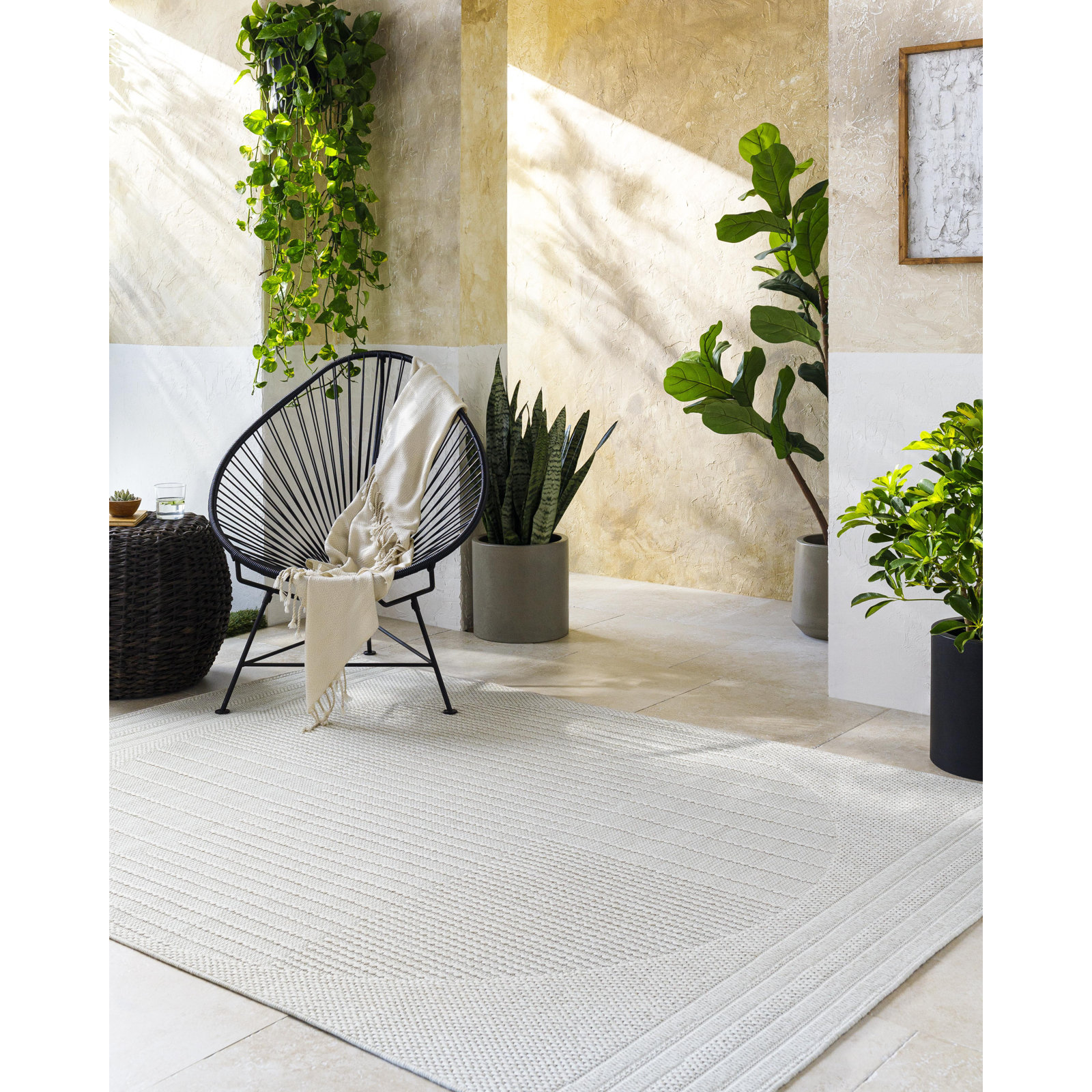 Winn Striped Rug, Rectangle 6'7" x 9'