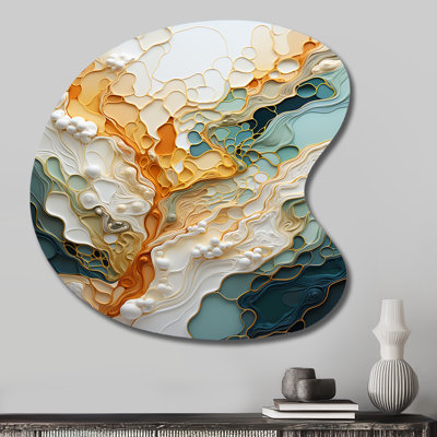 Clarese - Unique Shape Line Art Metal Wall Art, Asymmetrical Metal Wall Sculpture Print