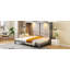 Grand lit escamotable mural moderne avec lumières DEL