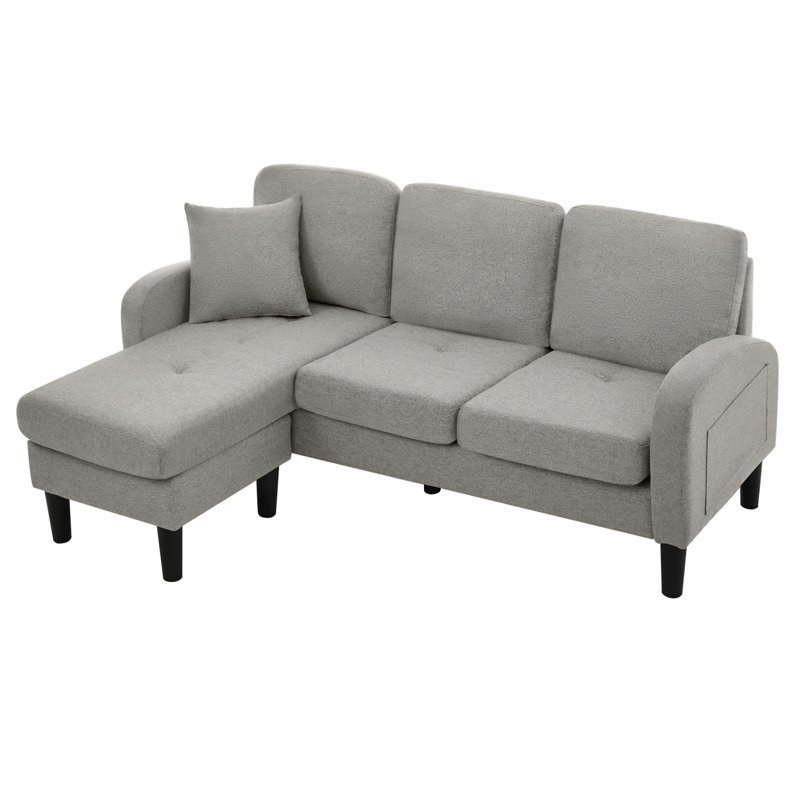 3 Seater Linen Sofa, Grey