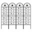 2 Pack Metal Garden Trellis 71" X 19.7" Rustproof Trellis For Climbing Plants Outdoor Flower Support Black
