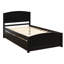 Lit plateforme simple avec deux tiroirs, espresso-124438778