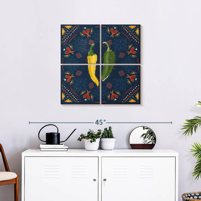 Yarlin Tex Mex Fiesta V foncé, H 26 po x l 26 po