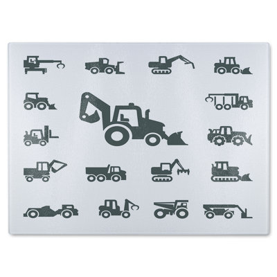 Construction equipment Designer Glass Chopping Board