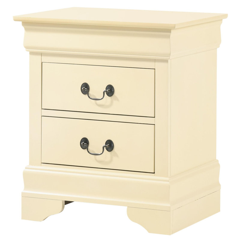 Nanhey Wooden Nightstand, Beige