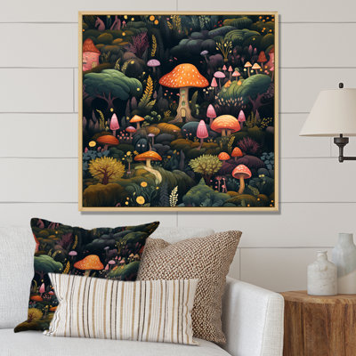 Magical Mushroom Enchanted Forest - Art mural champignon