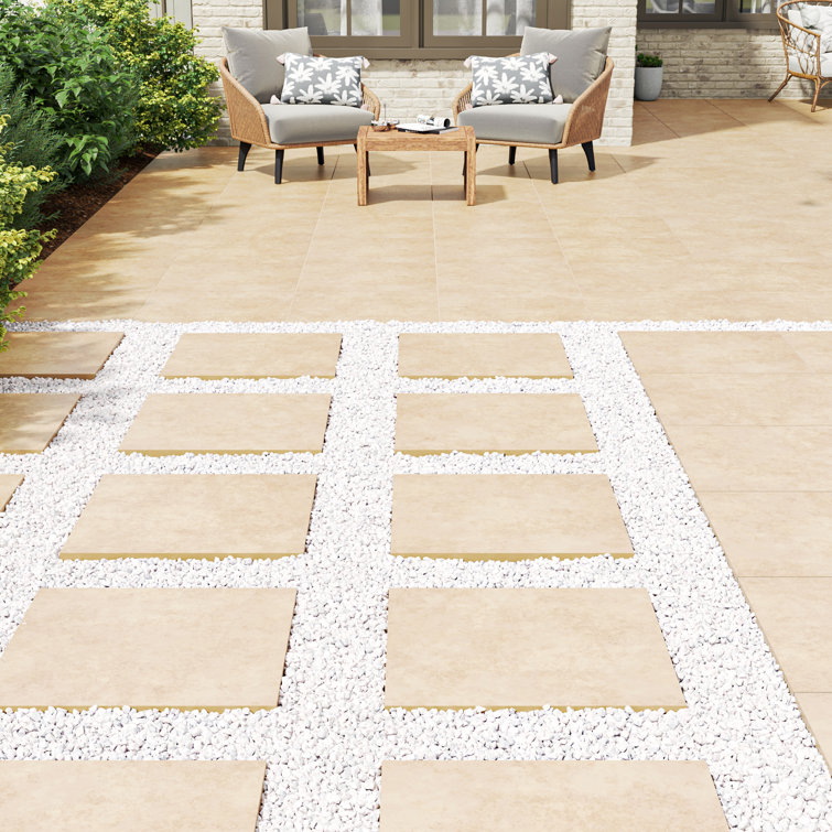MSI Quartz White 2 cm. x 24 in. x 24 in. Matte Porcelain Stone Look Paver Tile (8 sq. ft./Case)