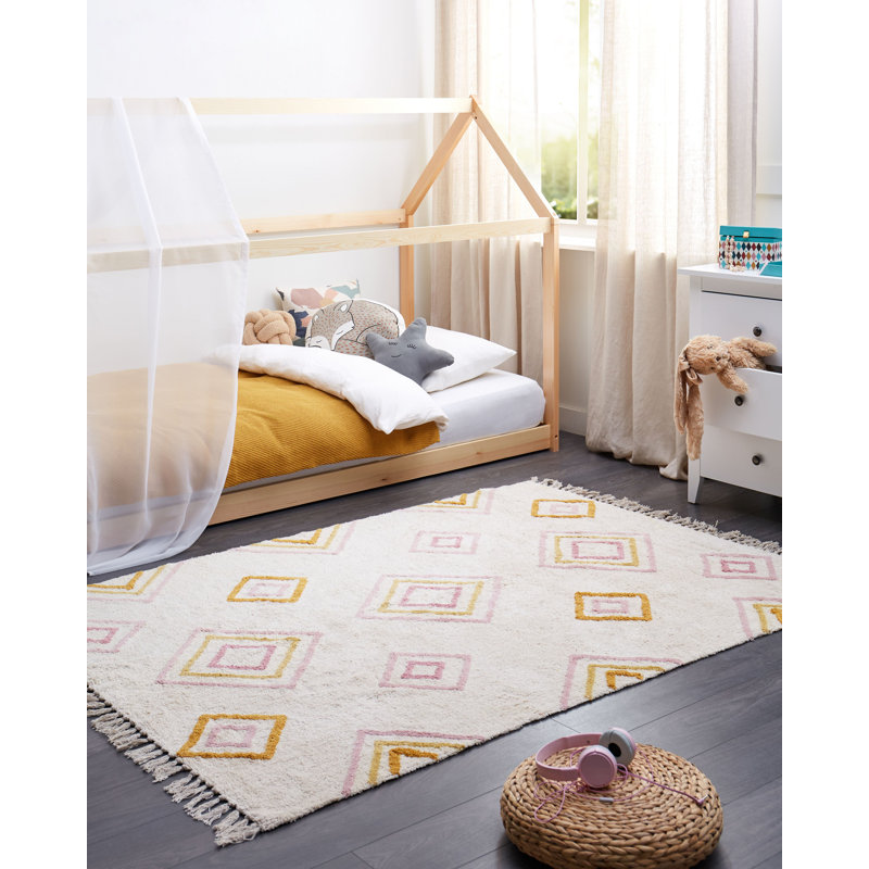 Grafton Geometric Shapes Cotton Hand Tufted 140cm X 200cm Area Rug