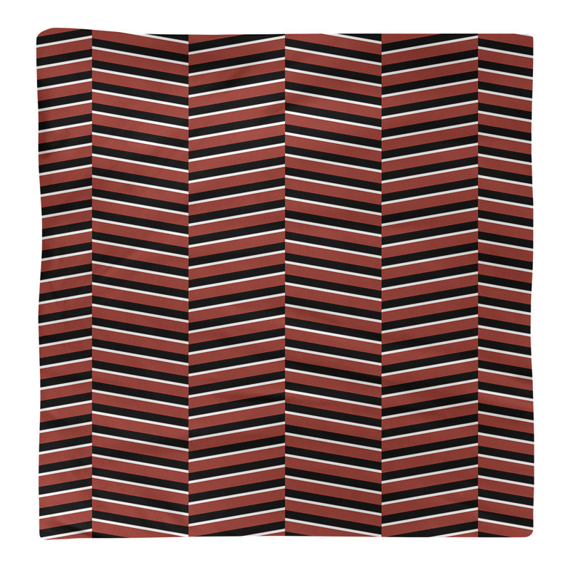Jaya Cotton Chevron Square Napkin, Red, 0.1" H x 22" W x 22" D, Poly Twill