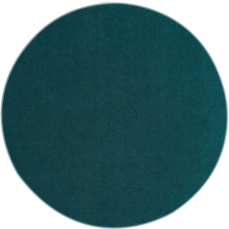 Tapis bleu sarcelle Fancher, Rond 2 pi