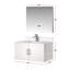 Meuble-lavabo blanc brillant 36 po x 22 po avec comptoir en quartz et robinet, miroir à DEL rayé et teinté pour une durabilité accrue W 22 P, robinet, ambiance sereine pour la salle de bain-131092222