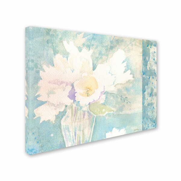 Trademark Art White And Teal Composition On Canvas by Sheila Golden ...