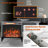 Modern Ember Skyline Smart Digital 3-Sided Electric Fireplace Stove Heater