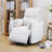 Contemporary Style Power Glider Recliner W/ Swivel Curved Arms Pillow Fill Swivel Chair Primary Living Room-739899495