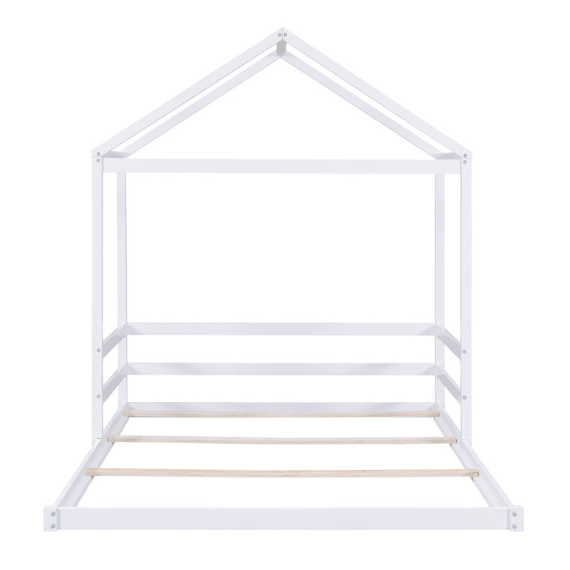 Lit de maison double Ajayden, Blanc