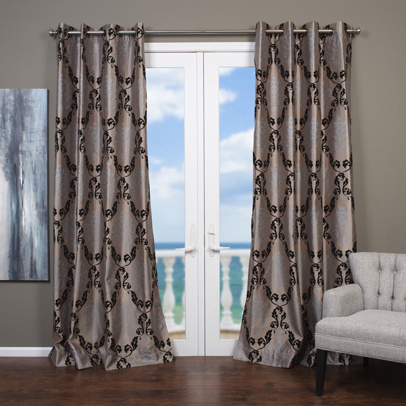 Danford Semi Sheer Curtain Single Panel, 54" W x 108" L, Taupe