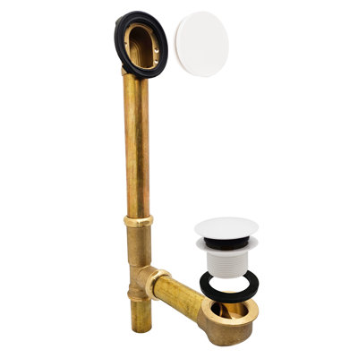 Ensemble de drain de baignoire 14 "en laiton calibre 14 avec un débordement sans trou