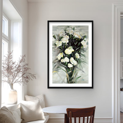 Lisianthus White Bouquet - Farmhouse Flowers, reproduction encadrée