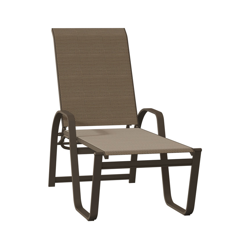 Chaise longue inclinable Holna, Bois de plage texturé, Beacon taupe Sunbrella®