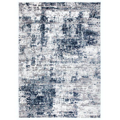 Tapis gris / bleu / ivoire Willington