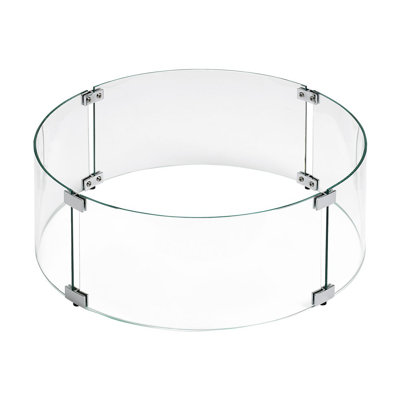 Pare-feu rond pour foyer (verre)