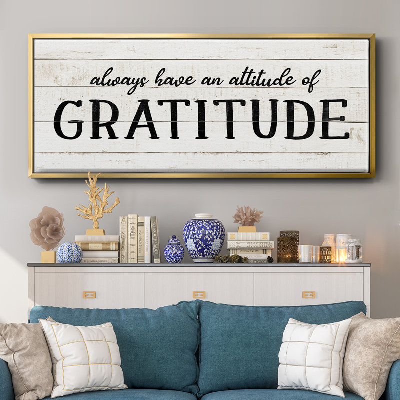 Attitude Gratitude- Framed Canvas