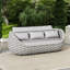 Ensemble de 2 pièces de canapé d'extérieur en aluminium thermolaqué avec table basse-789548730-789548682-805158882
