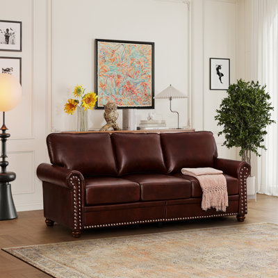 Living Room Sofa With Nailhead Trim Design