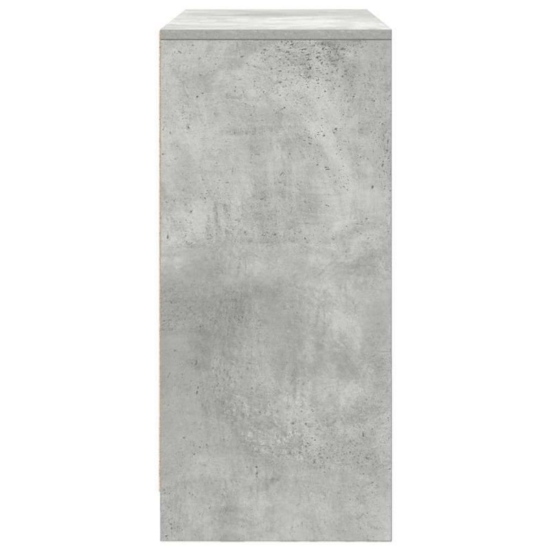 Sideboard With Drawer 80X34x76 Cm Engineered Wood, Concrete Grey