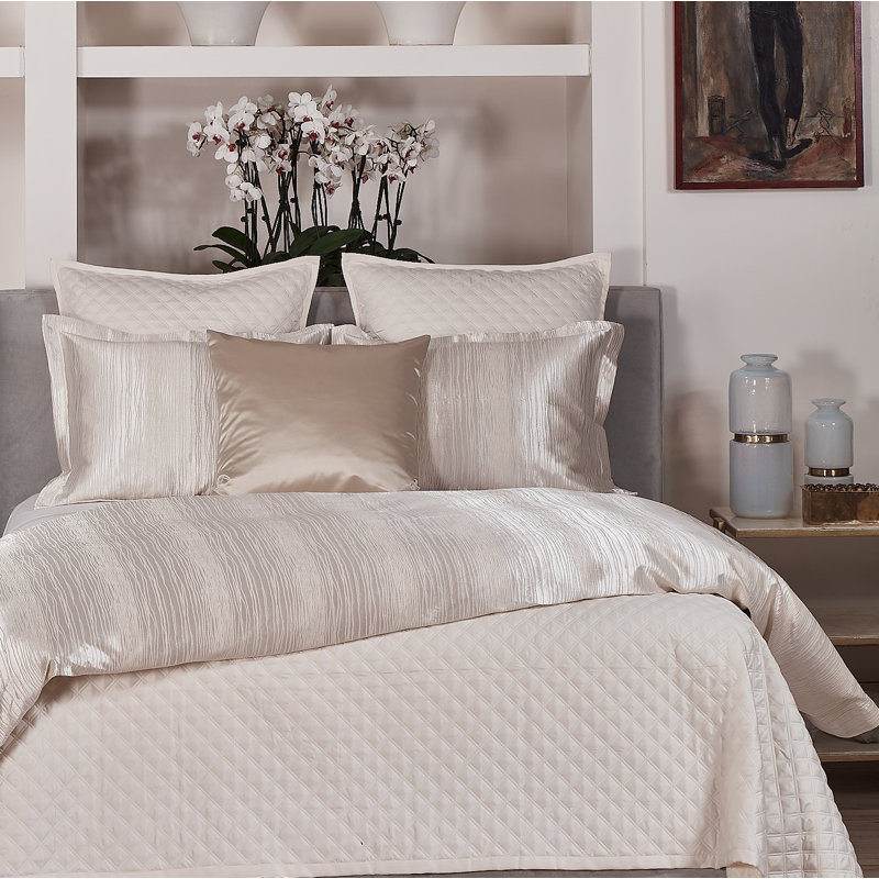Joelle Glam Polyester Quilted Coverlet, King Coverlet + 7 Additional Pieces