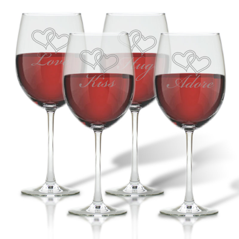 Ensemble de verres à vin à racine 8 onces 4 pièces