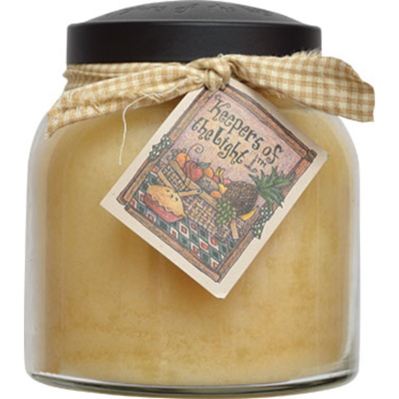 Almond Butter Pound Cake Scented Glass Jar Candle with Black Lid