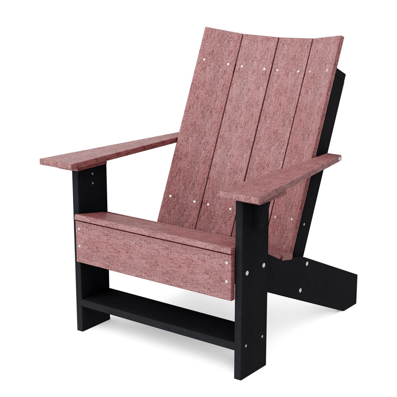 Chaise Adirondack contemporaine, Cerisier / noir