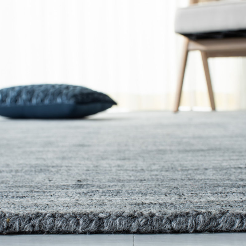 Tapis gris tissé à la main Newcastle, Carré 6 pi