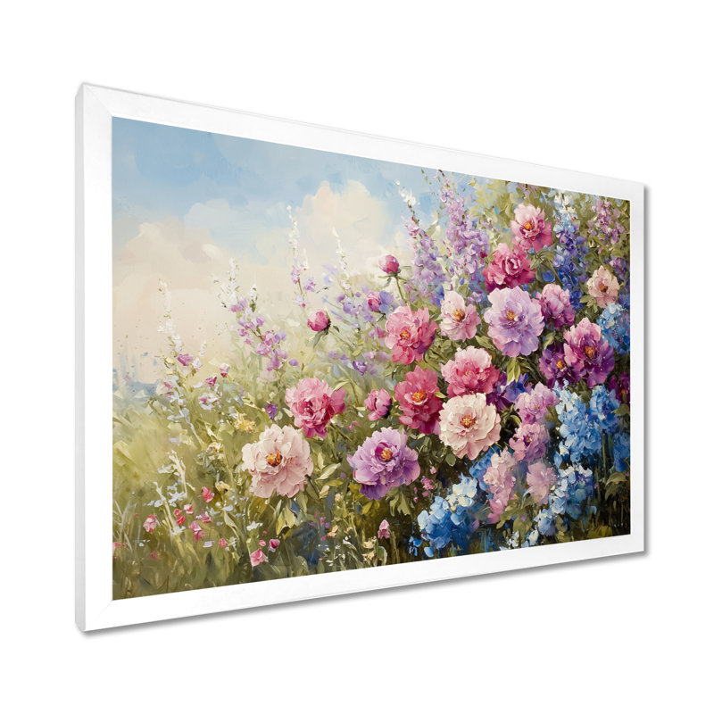 Jacobie - Floral Oversized Canvas Prints, Reproduction encadrée d'une seule photo, H 16 po x l 32 po, Blanc