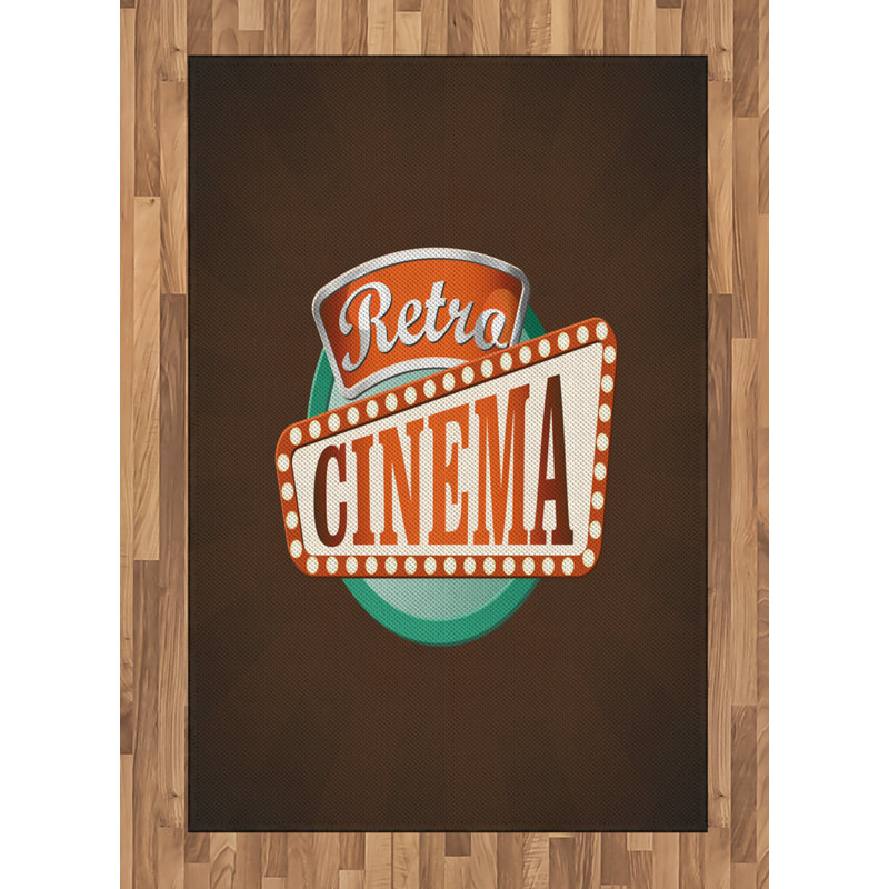 Movie Theater High Density Long Fiber Poly Threads Decorative Area Rug Carpet, Rectangle 4' x 5'8"