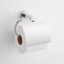 Loft 0500.001.00 by WS Bath Collections, Toilet Paper Holder with Cover in  Polished Chrome